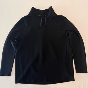 SPANX AirEssential “Got-Ya-Covered” Black Women Pullover Activewear Top size XL